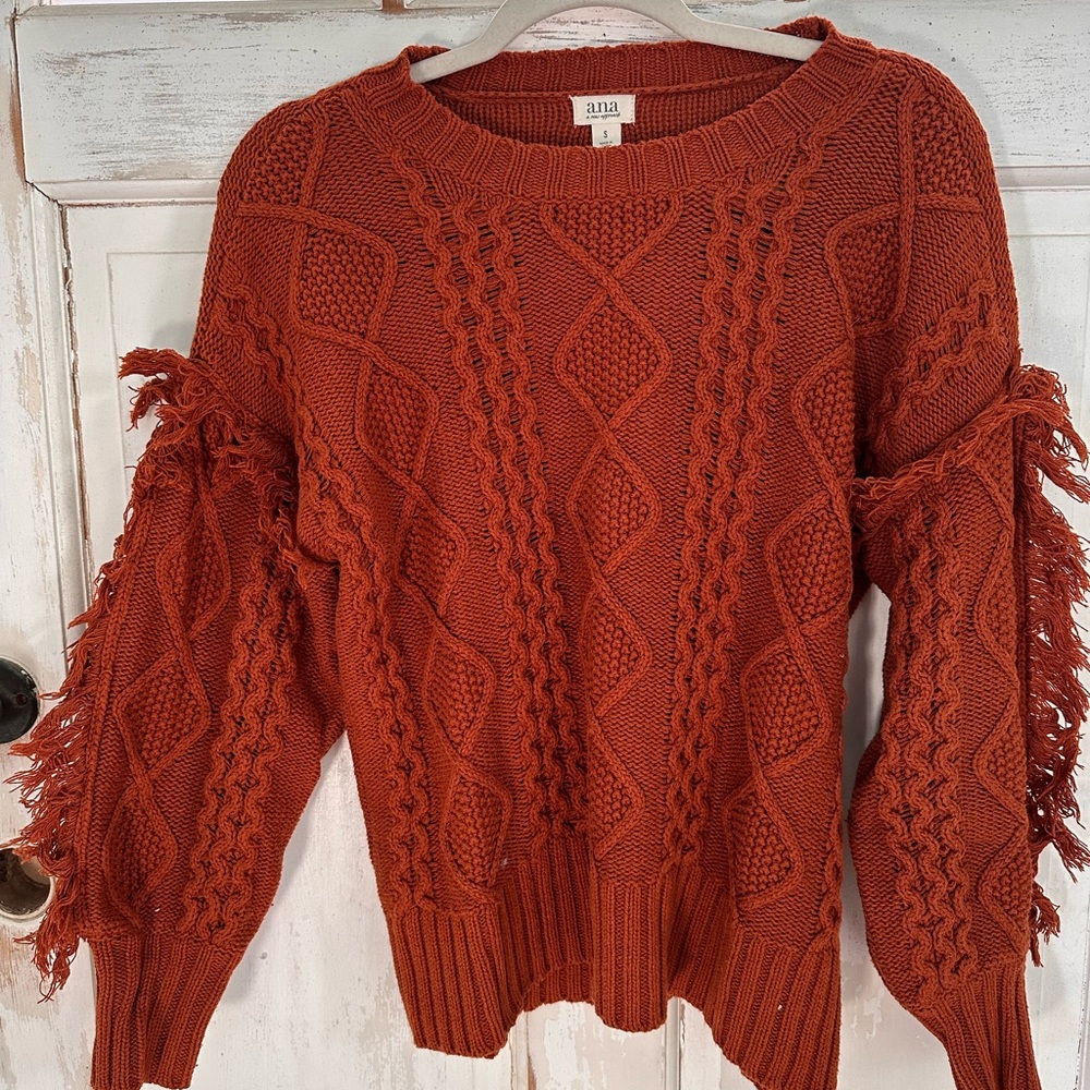 a.n.a Women's Terracotta Cable Knit Sweater